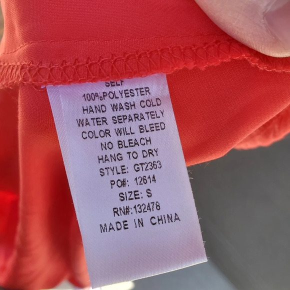 Glam Red Silky Satin Spaghetti Strap Camisole Size Small - Picture 7 of 8